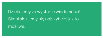 komunikat sukcesu formularz